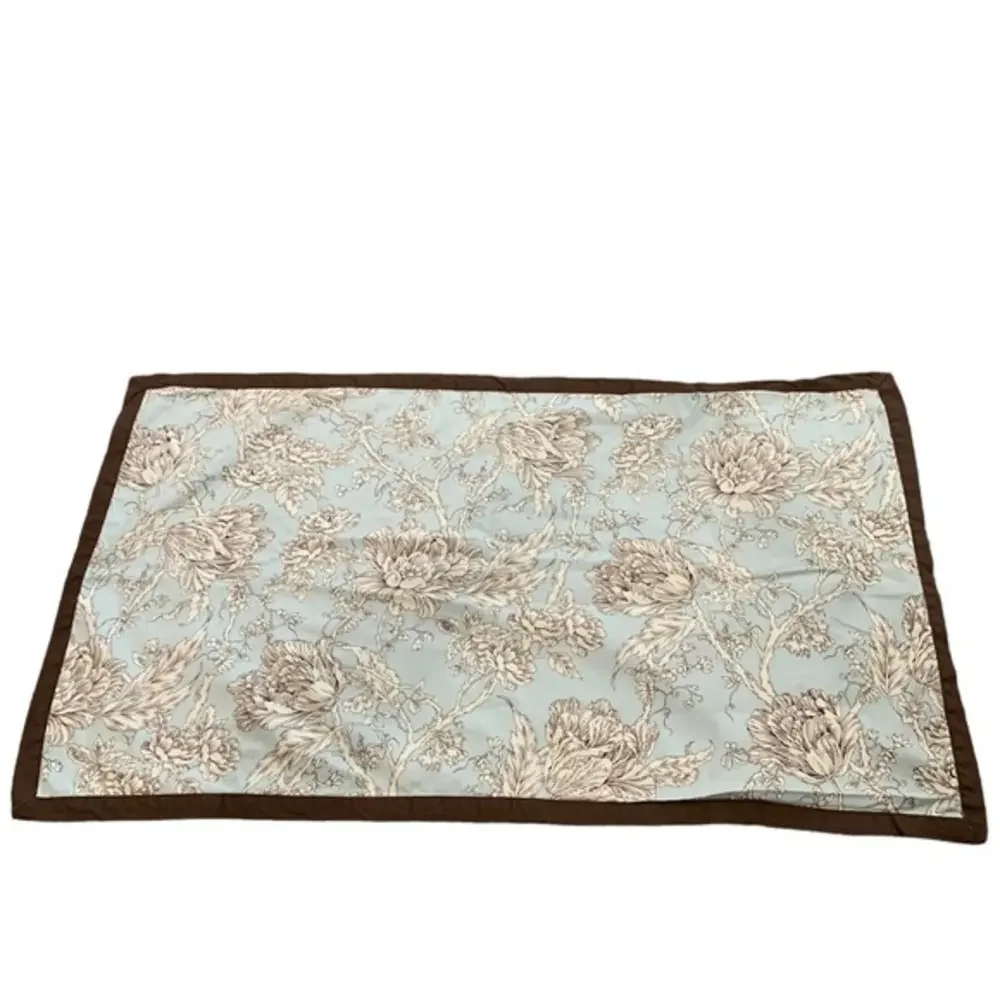 Decorative Throw Pillow King Size Sham Lumbar Pillow Cover Blue & Brown Branches